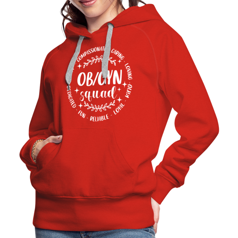 OBGYN Squad : Women’s Premium Hoodie (Gynecology) - red
