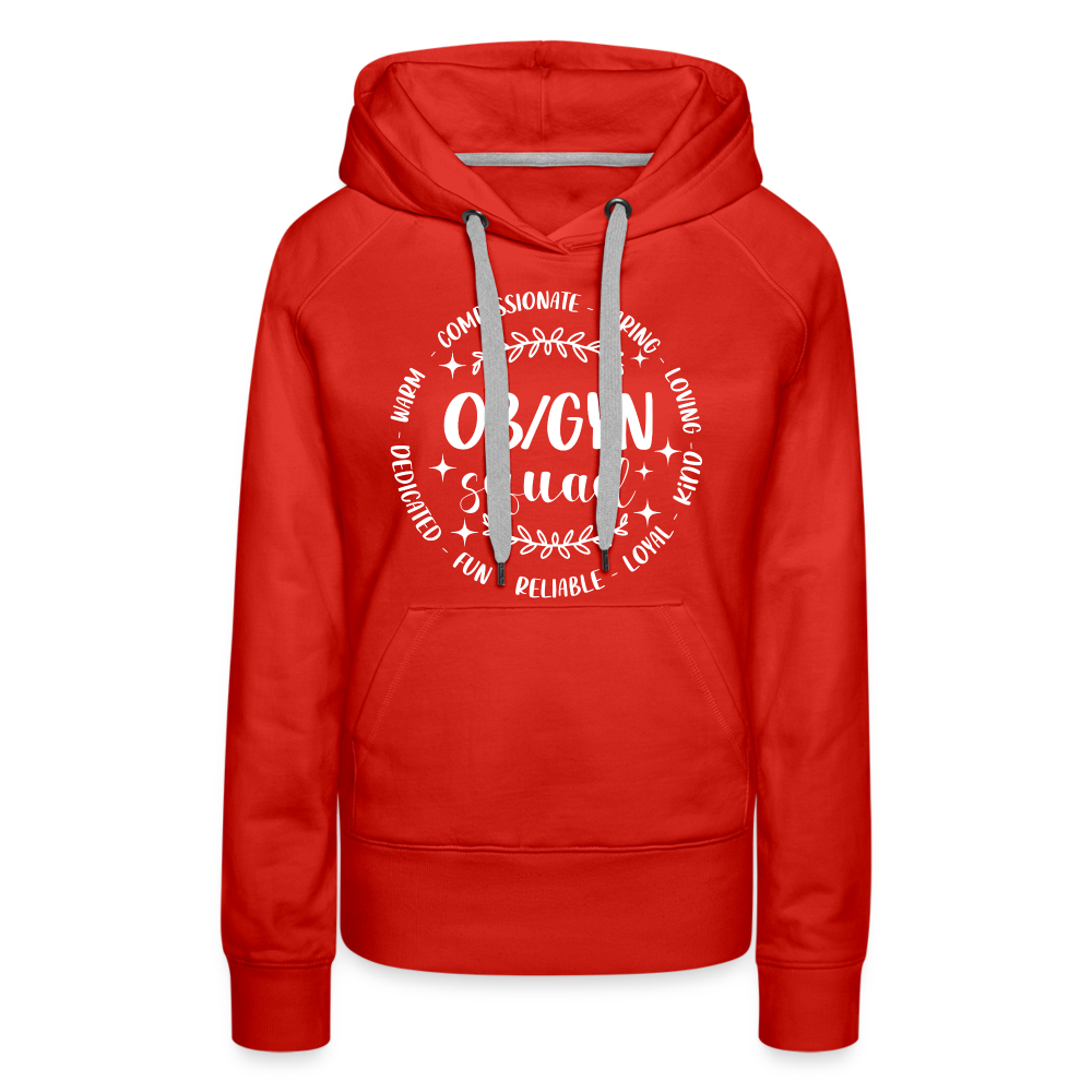 OBGYN Squad : Women’s Premium Hoodie (Gynecology) - red