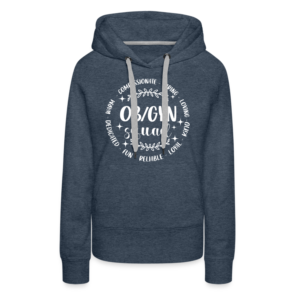 OBGYN Squad : Women’s Premium Hoodie (Gynecology) - heather denim