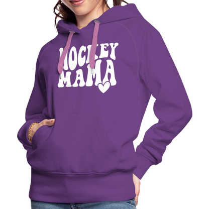 Hockey Mama : Women’s Premium Hoodie - purple 