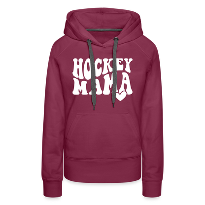 Hockey Mama : Women’s Premium Hoodie - burgundy