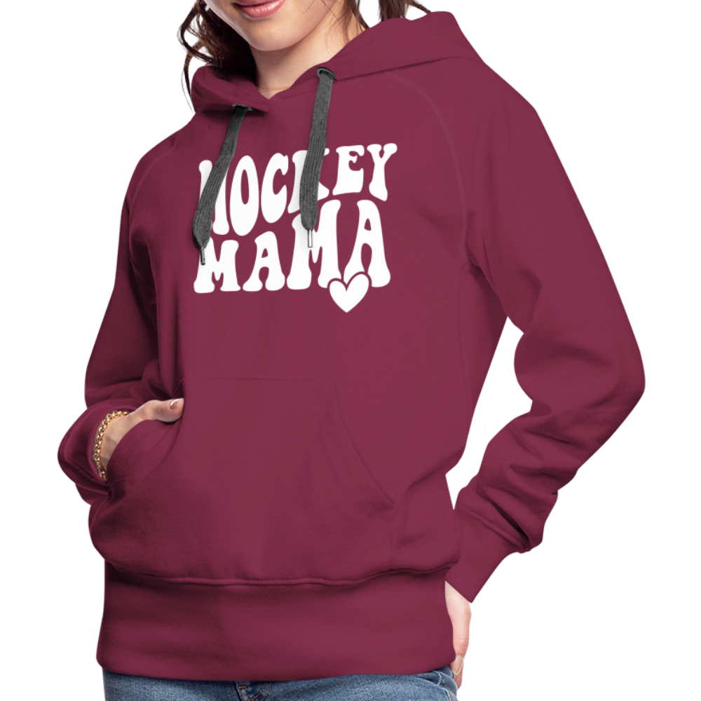 Hockey Mama : Women’s Premium Hoodie - burgundy