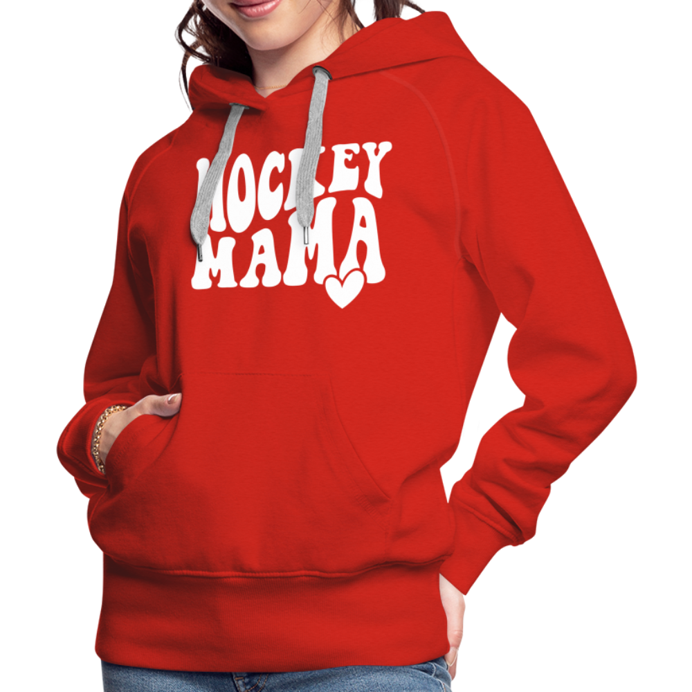 Hockey Mama : Women’s Premium Hoodie - red