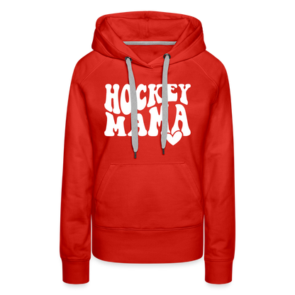 Hockey Mama : Women’s Premium Hoodie - red