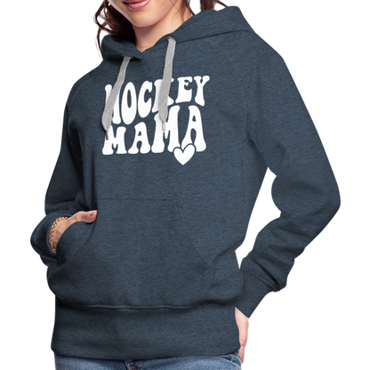 Hockey Mama : Women’s Premium Hoodie - heather denim