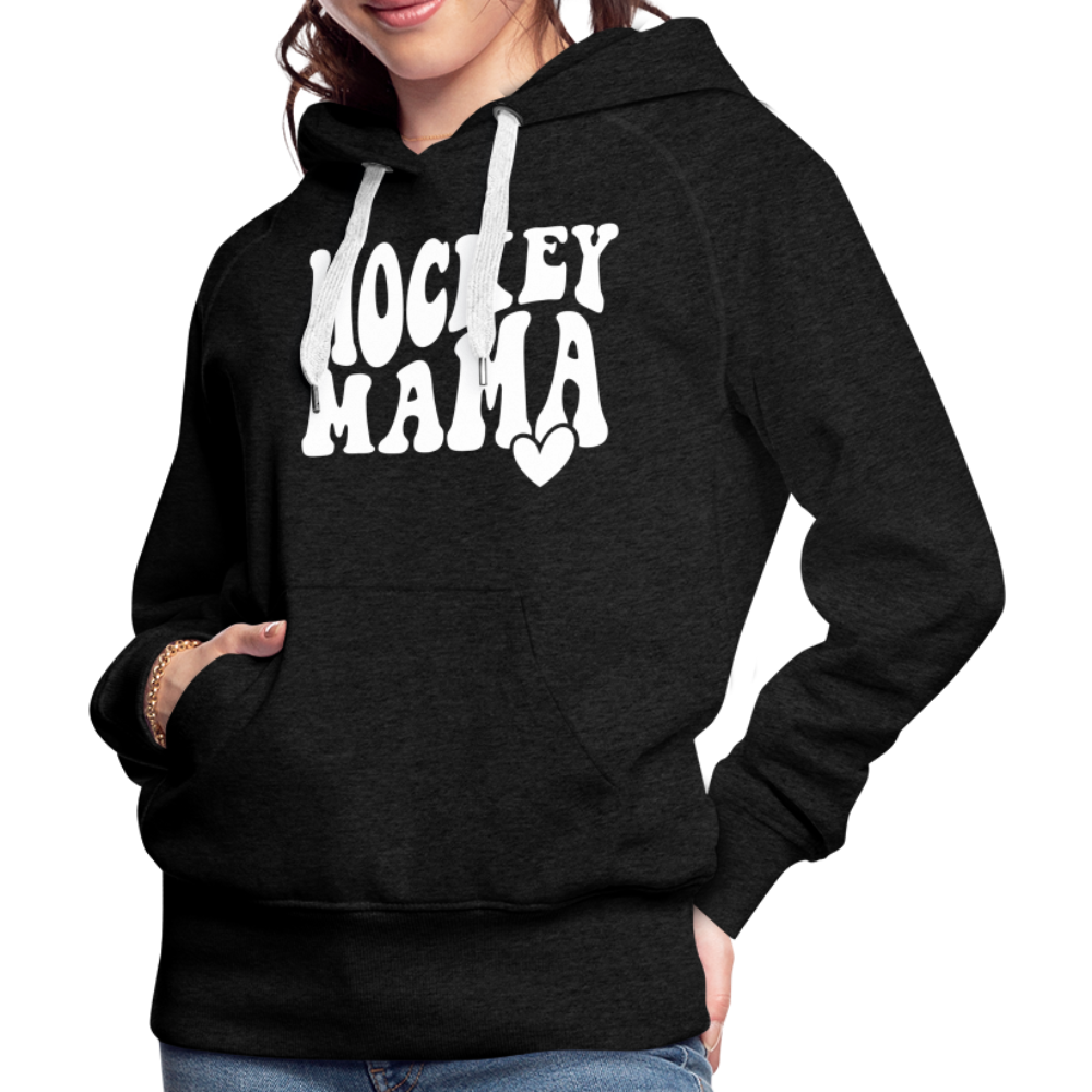 Hockey Mama : Women’s Premium Hoodie - charcoal grey