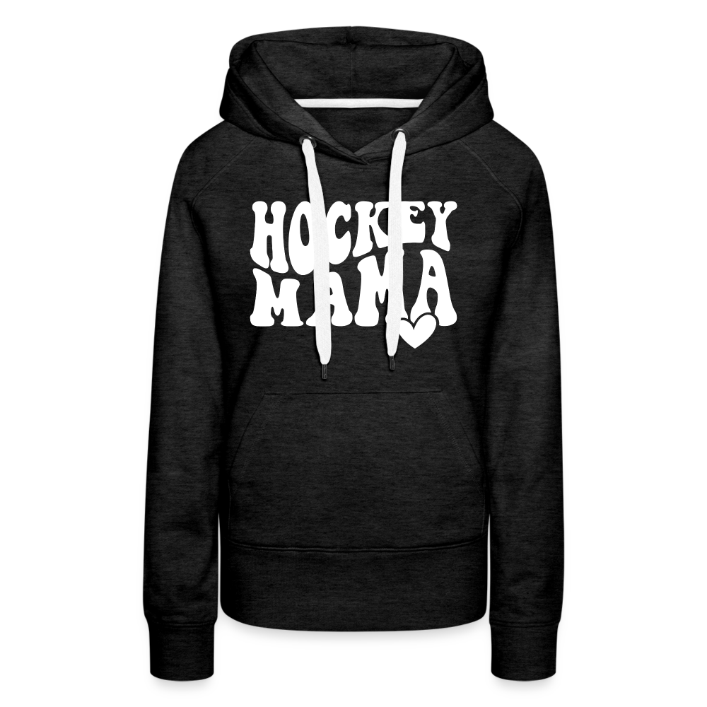 Hockey Mama : Women’s Premium Hoodie - charcoal grey