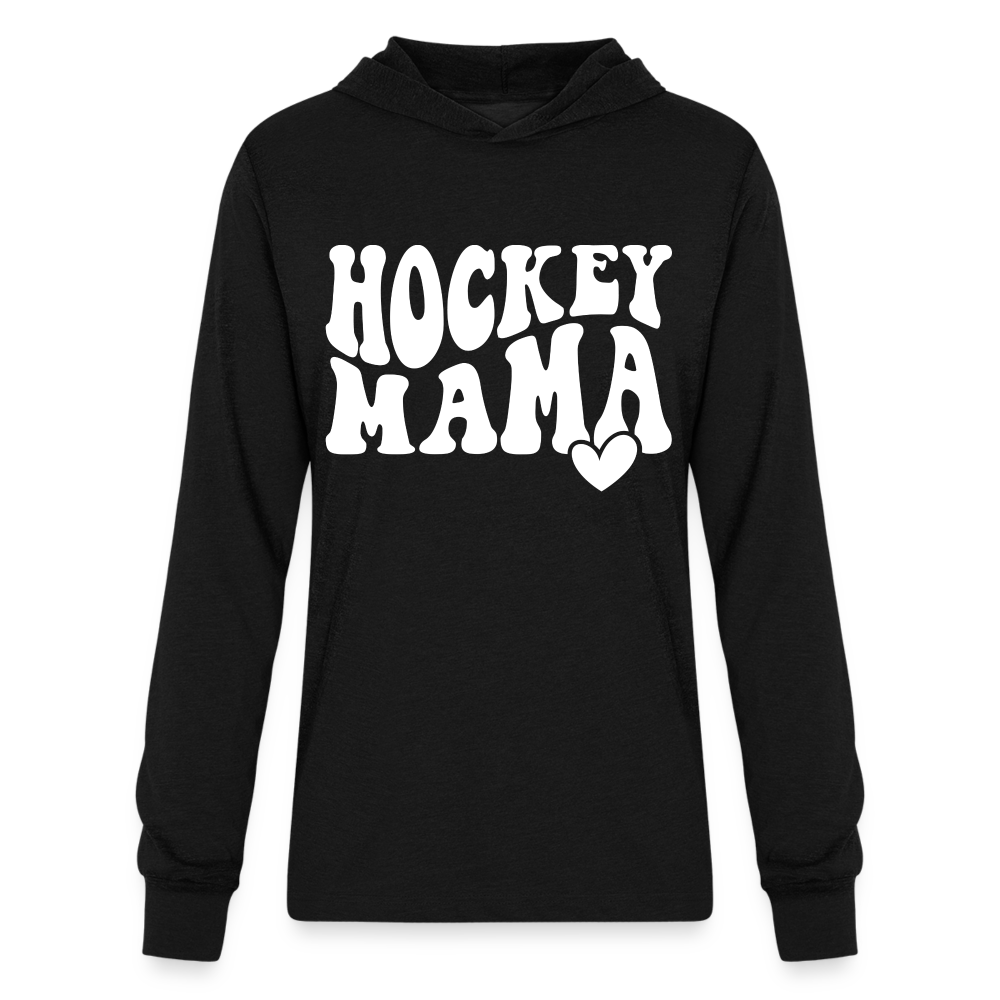 Hockey Mama : Long Sleeve Hoodie Shirt - black