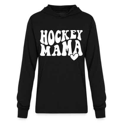 Hockey Mama : Long Sleeve Hoodie Shirt - black