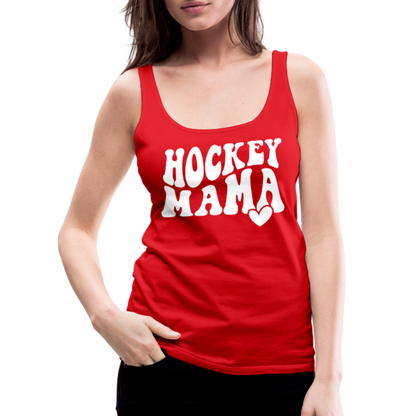 Hockey Mama : Women’s Premium Tank Top - red