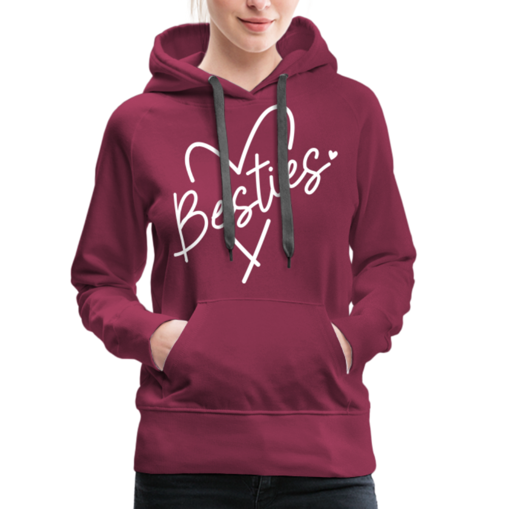 Besties : Women’s Premium Hoodie - burgundy