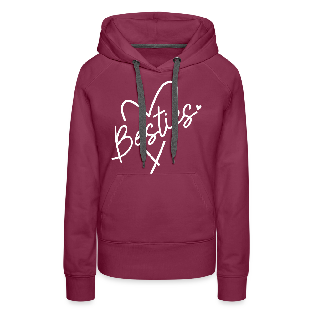 Besties : Women’s Premium Hoodie - burgundy