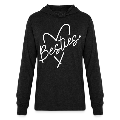 Besties : Long Sleeve Hoodie Shirt - heather black