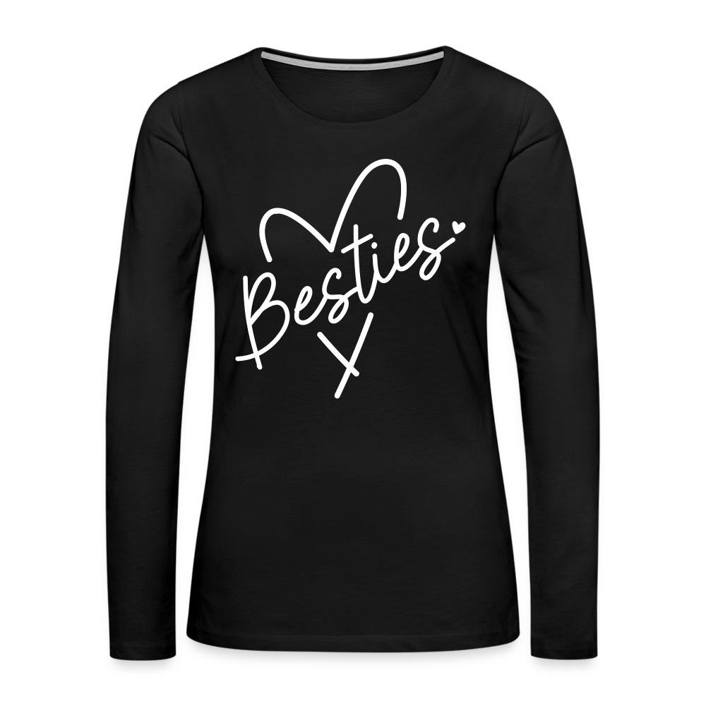 Besties : Women's Premium Long Sleeve T-Shirt - black