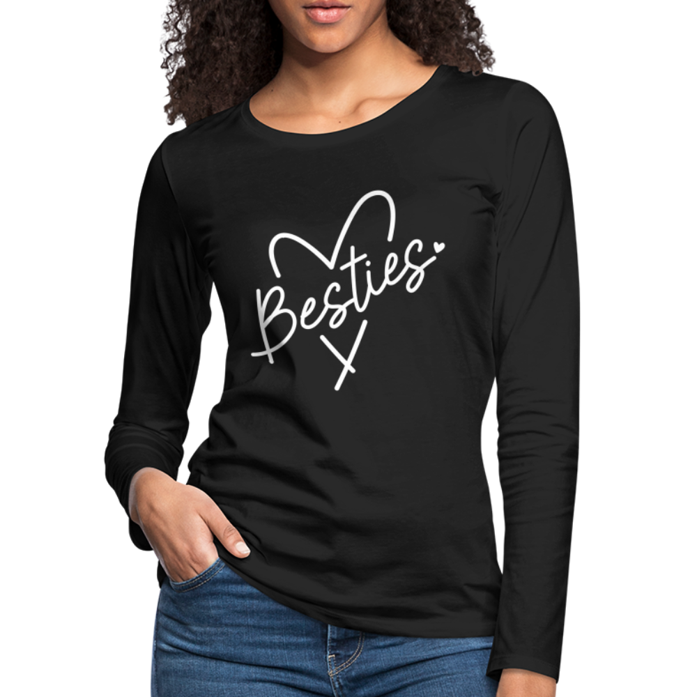 Besties : Women's Premium Long Sleeve T-Shirt - black