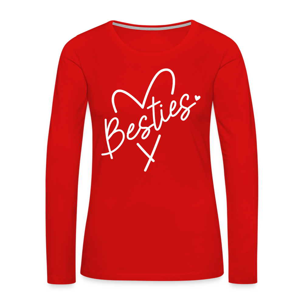 Besties : Women's Premium Long Sleeve T-Shirt - red