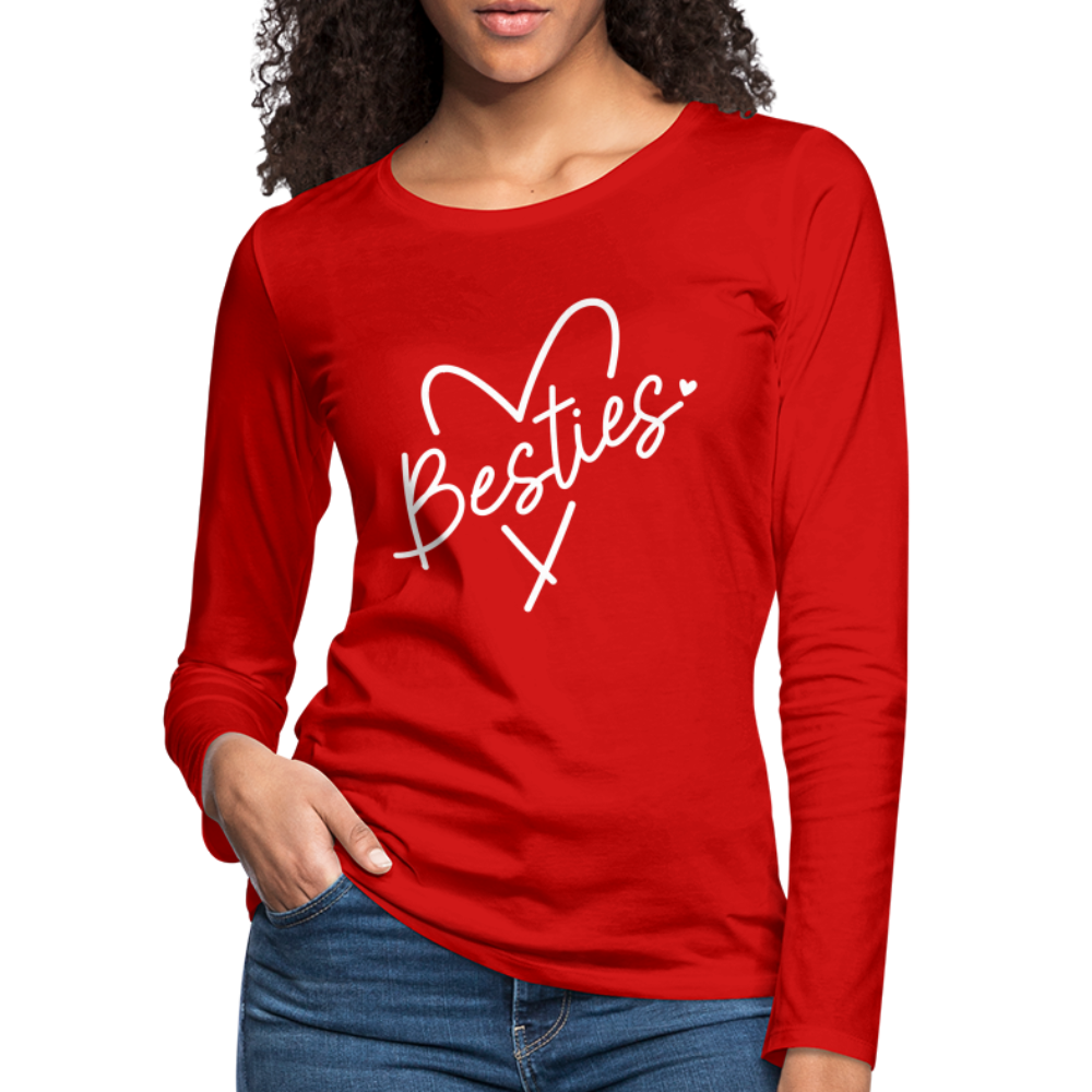 Besties : Women's Premium Long Sleeve T-Shirt - red