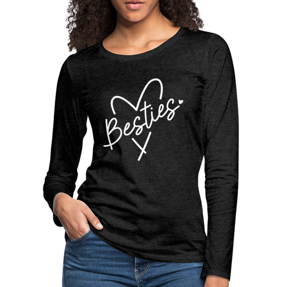 Besties : Women's Premium Long Sleeve T-Shirt - charcoal grey