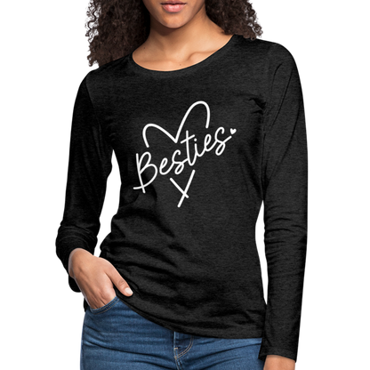 Besties : Women's Premium Long Sleeve T-Shirt - charcoal grey