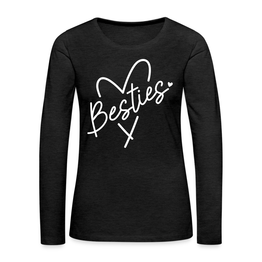 Besties : Women's Premium Long Sleeve T-Shirt - charcoal grey