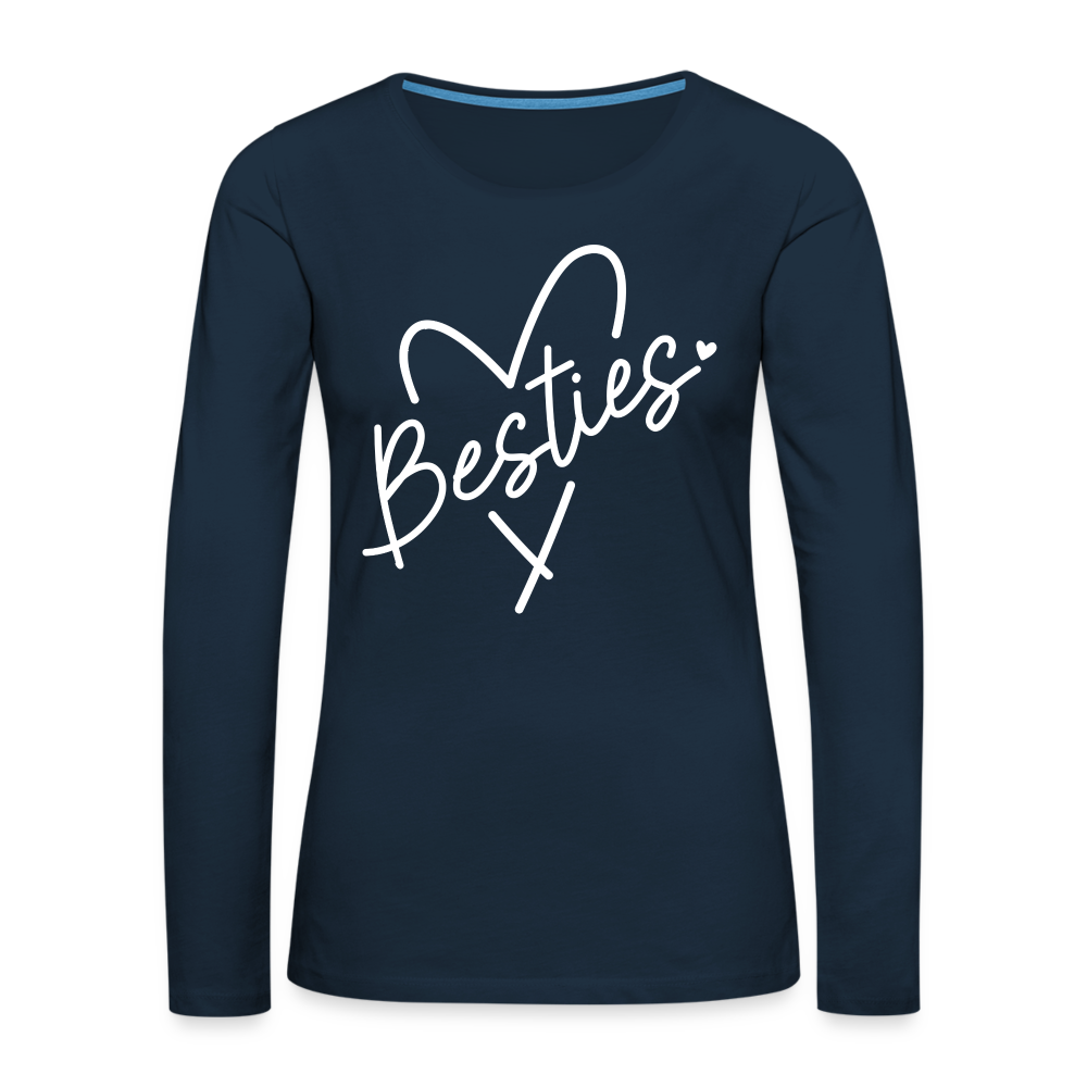 Besties : Women's Premium Long Sleeve T-Shirt - deep navy