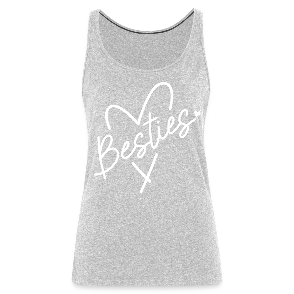 Besties : Women’s Premium Tank Top - heather gray