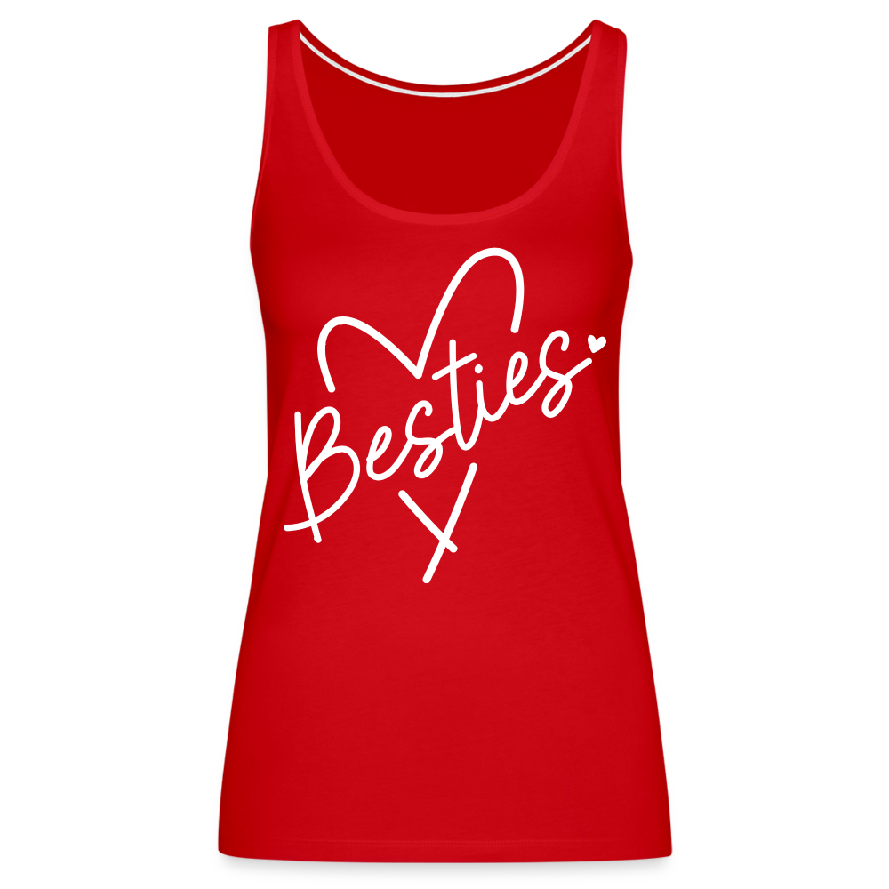 Besties : Women’s Premium Tank Top - red