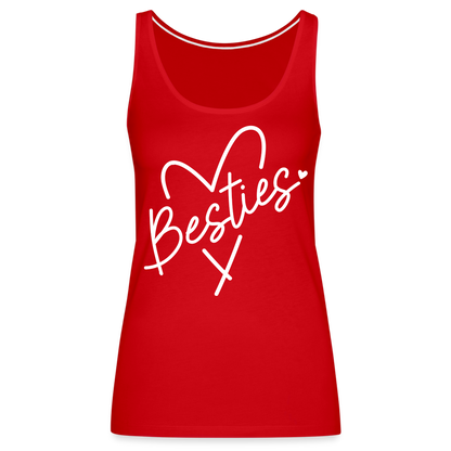 Besties : Women’s Premium Tank Top - red