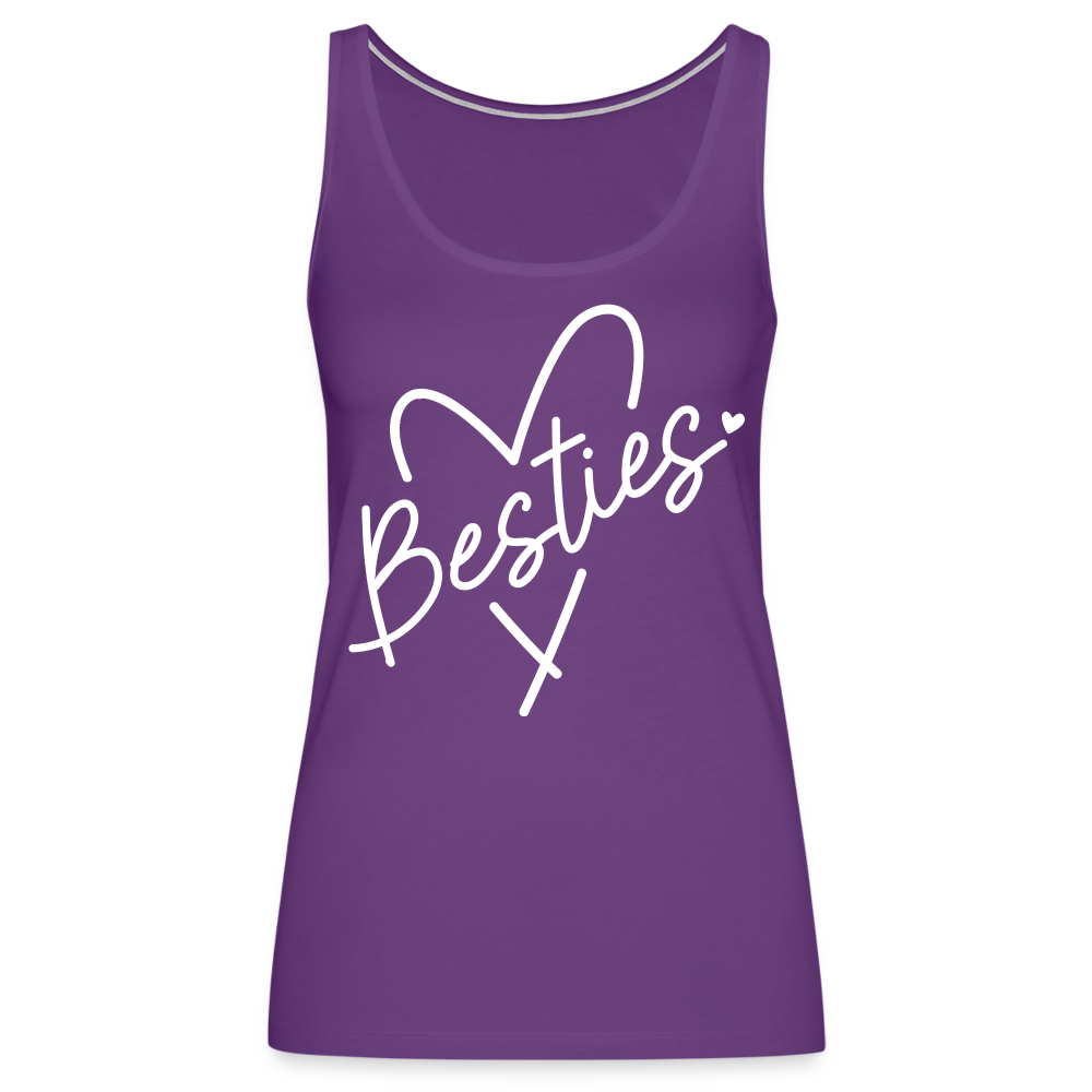 Besties : Women’s Premium Tank Top - purple