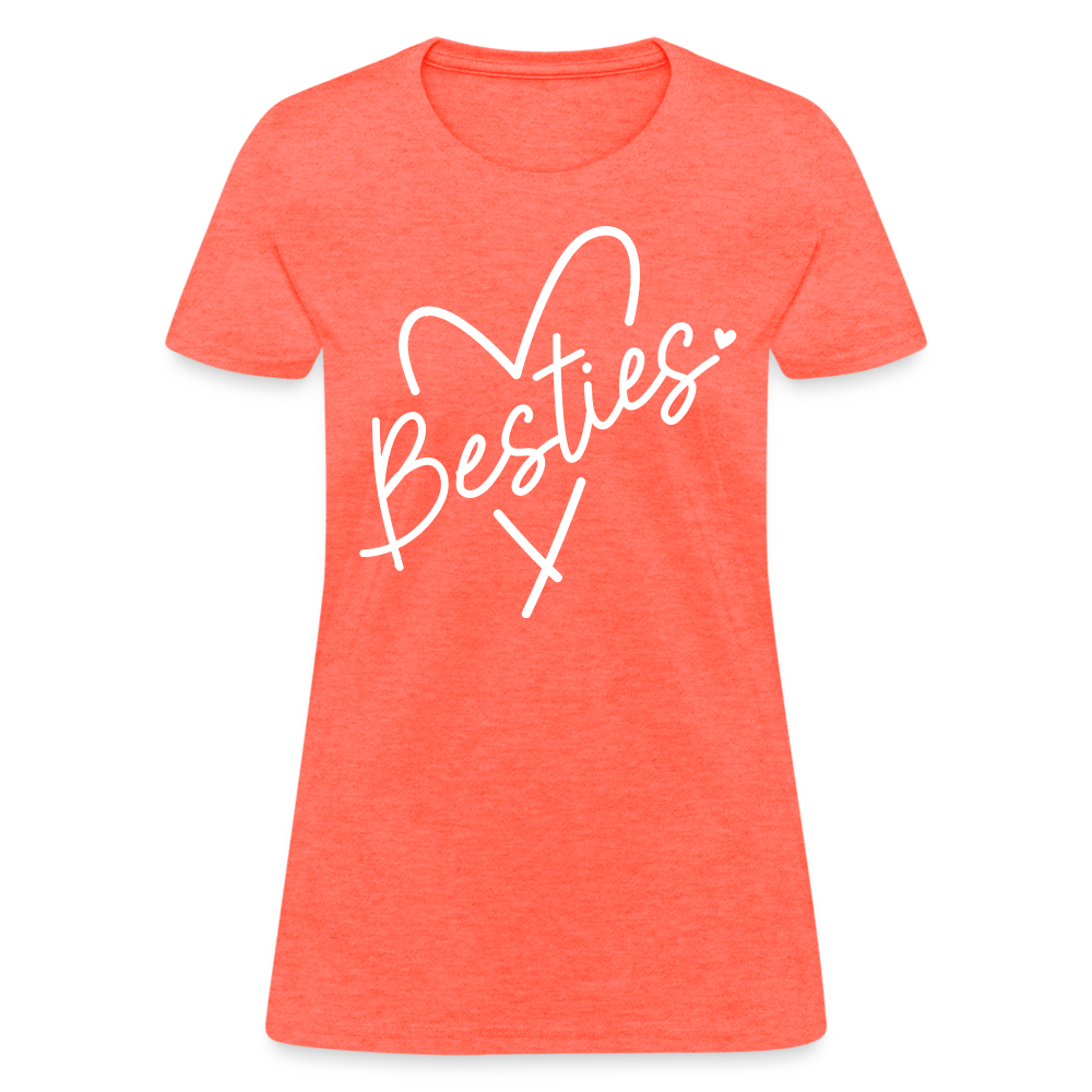 Besties : Women's T-Shirt - heather coral