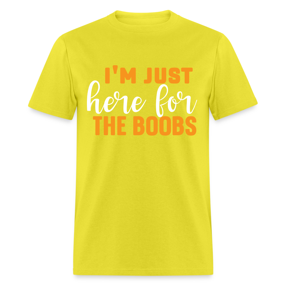 I'm Just Here For The Boobs T-Shirt - yellow