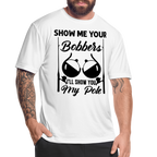 Show Me Your Bobbers I'll Show You My Pole : Moisture Wicking T-Shirt (Fishing) - white