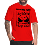 Show Me Your Bobbers I'll Show You My Pole : Moisture Wicking T-Shirt (Fishing) - red