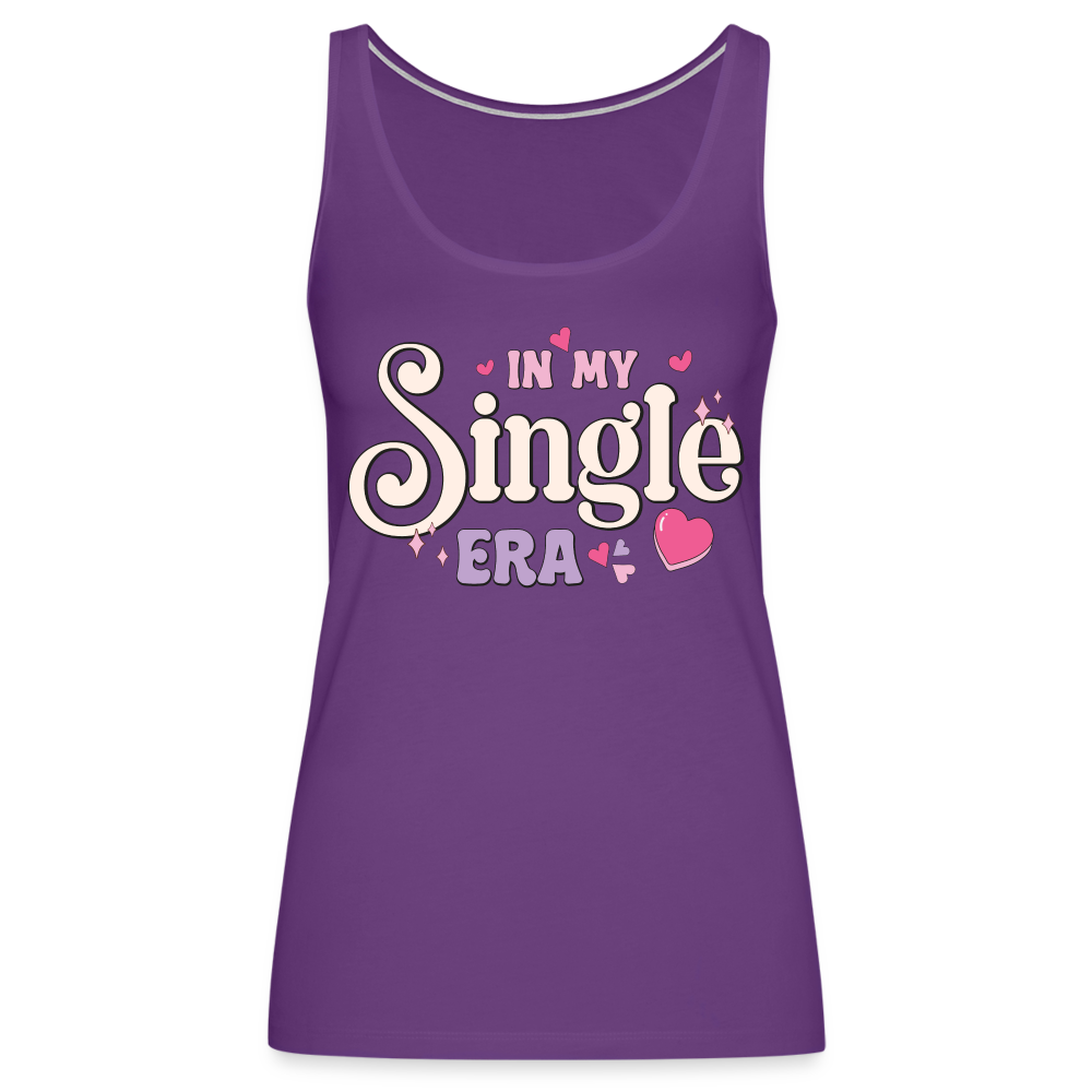 In My Single Era : Women’s Premium Tank Top - purple