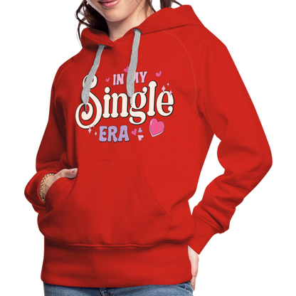 In My Single Era : Women’s Premium Hoodie - red