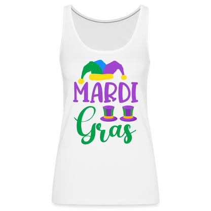 Mardi Gras : Women’s Premium Tank Top - white