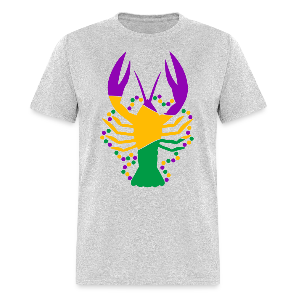 Mardi Gras Crawfish T-Shirt (Mud Bug) - heather gray