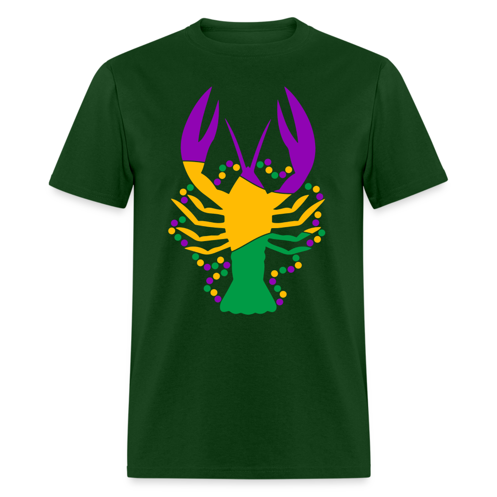 Mardi Gras Crawfish T-Shirt (Mud Bug) - forest green