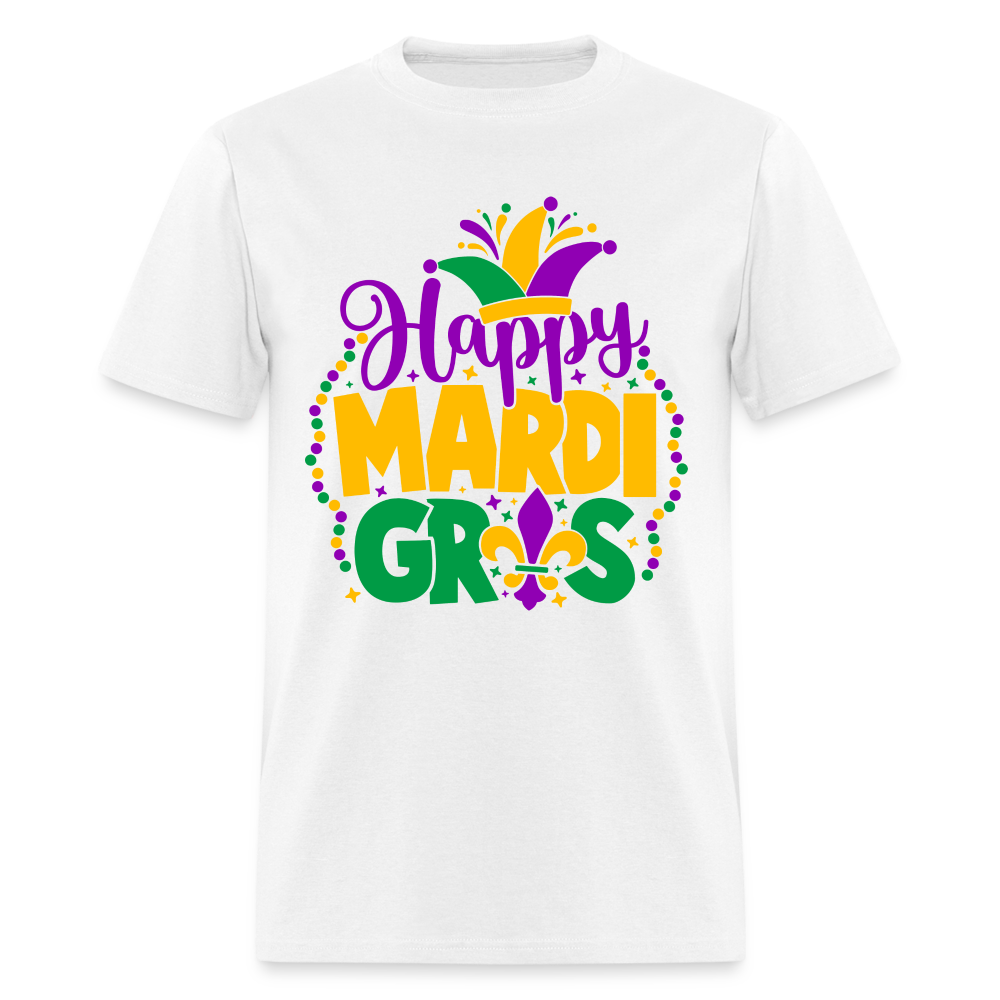 Happy Mardi Gras T-Shirt - white