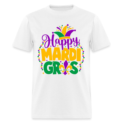 Happy Mardi Gras T-Shirt - white