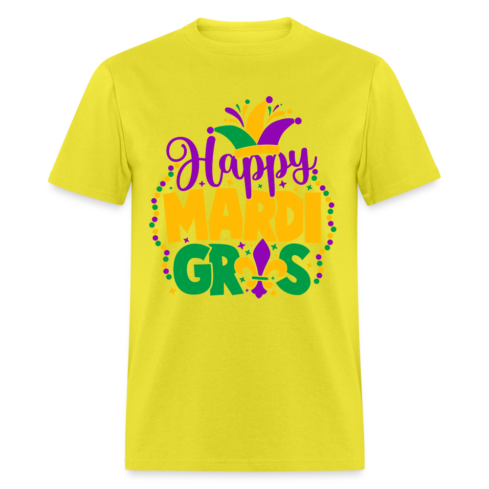 Happy Mardi Gras T-Shirt - yellow