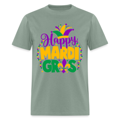 Happy Mardi Gras T-Shirt - sage