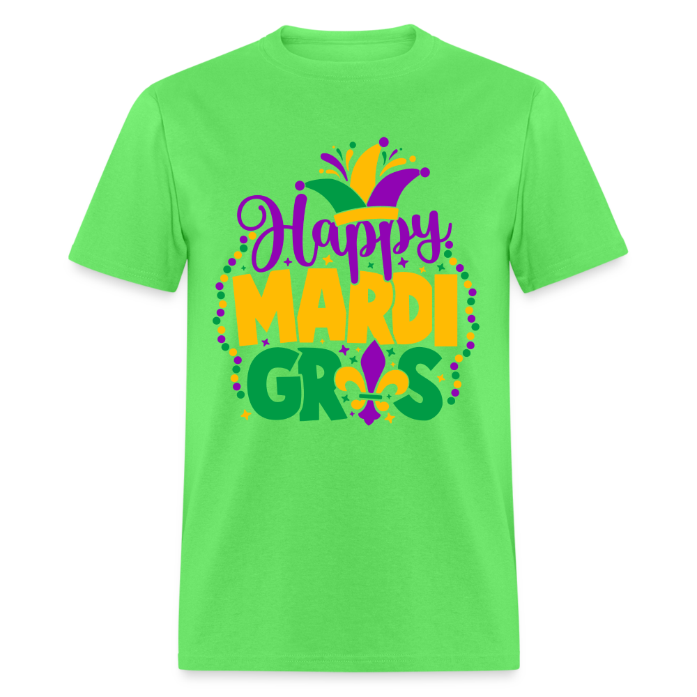 Happy Mardi Gras T-Shirt - kiwi