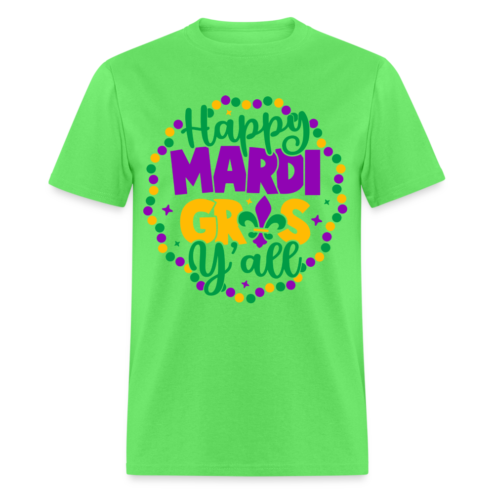 Happy Mardi Gras Y'all T-Shirt - kiwi