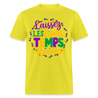 Laissez Les Bons Temps Rouler T-Shirt (Mardi Gras) - yellow