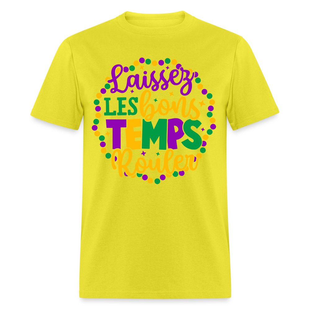 Laissez Les Bons Temps Rouler T-Shirt (Mardi Gras) - yellow
