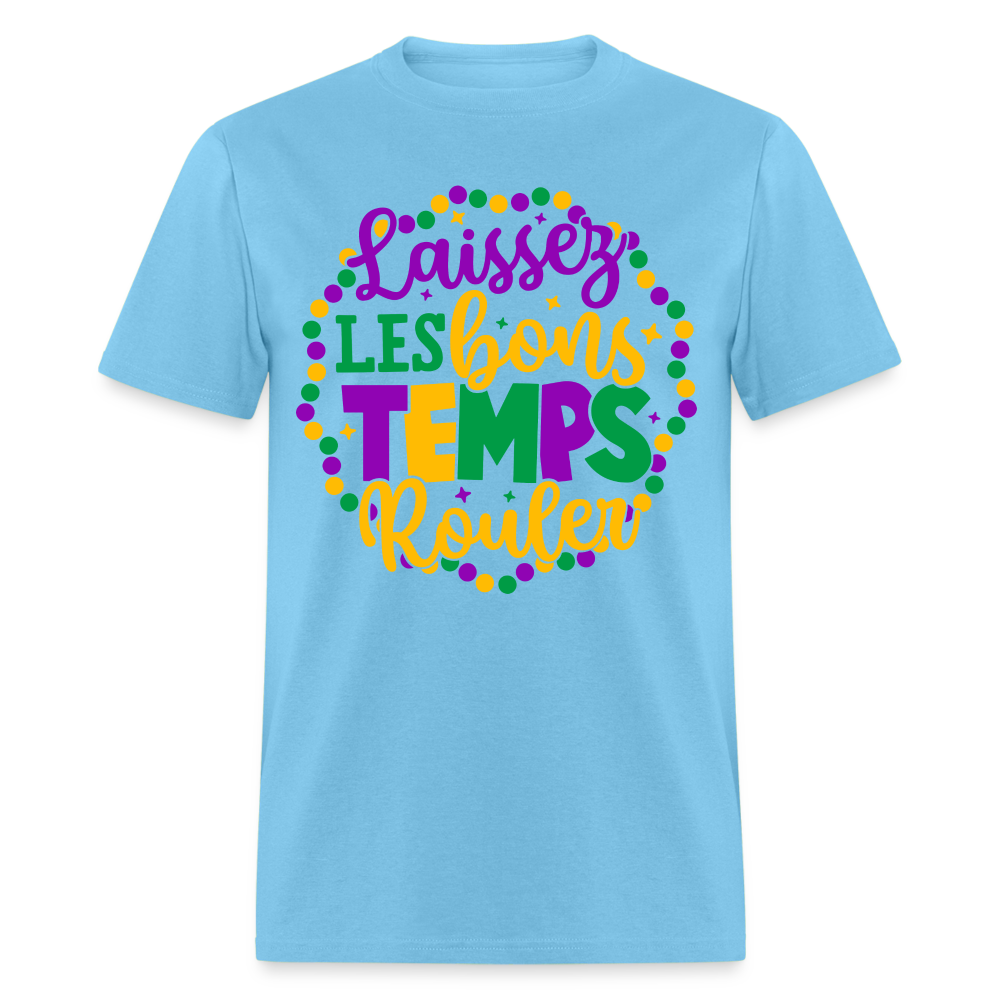 Laissez Les Bons Temps Rouler T-Shirt (Mardi Gras) - aquatic blue