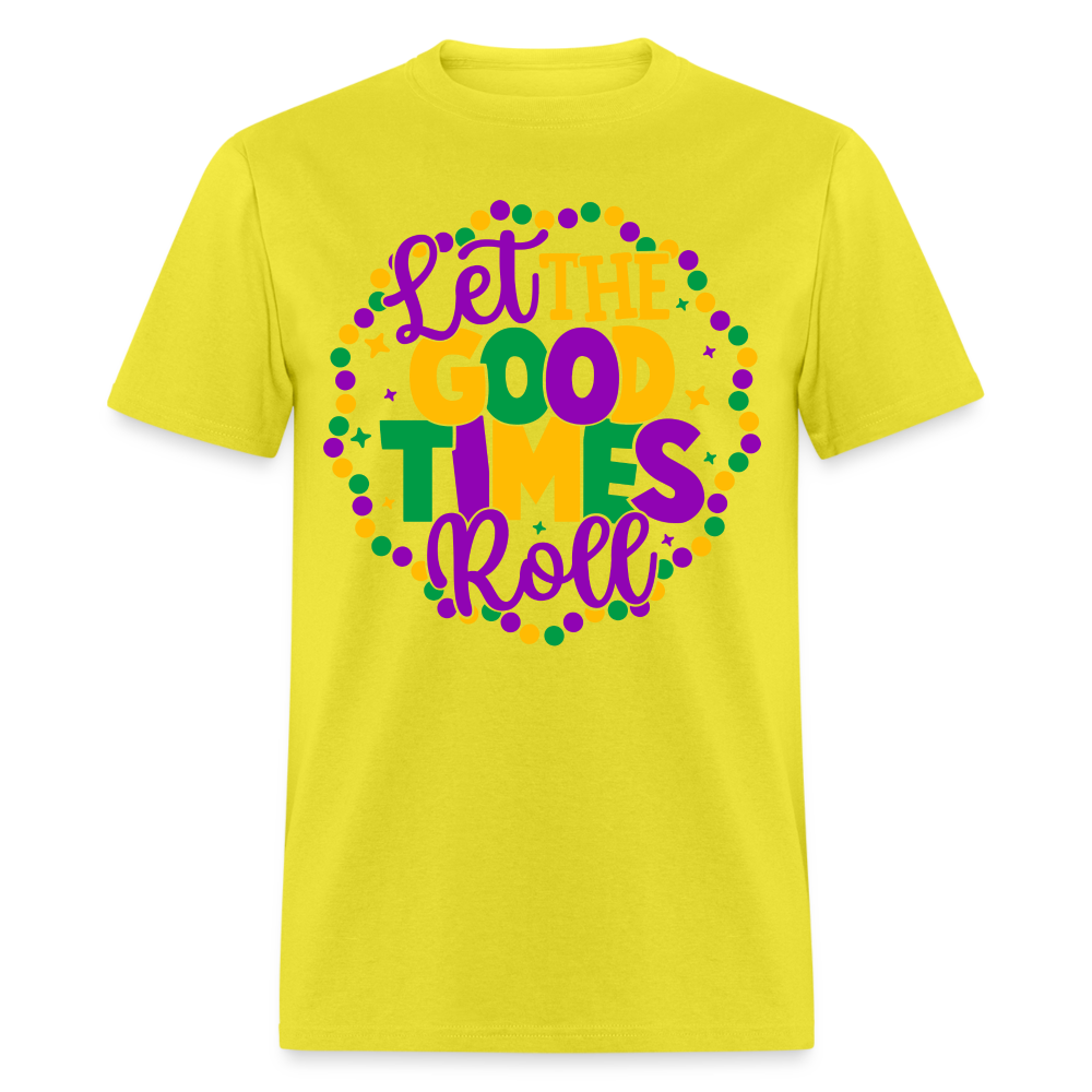 Let The Good Times Roll T-Shirt (Mardi Gras) - yellow