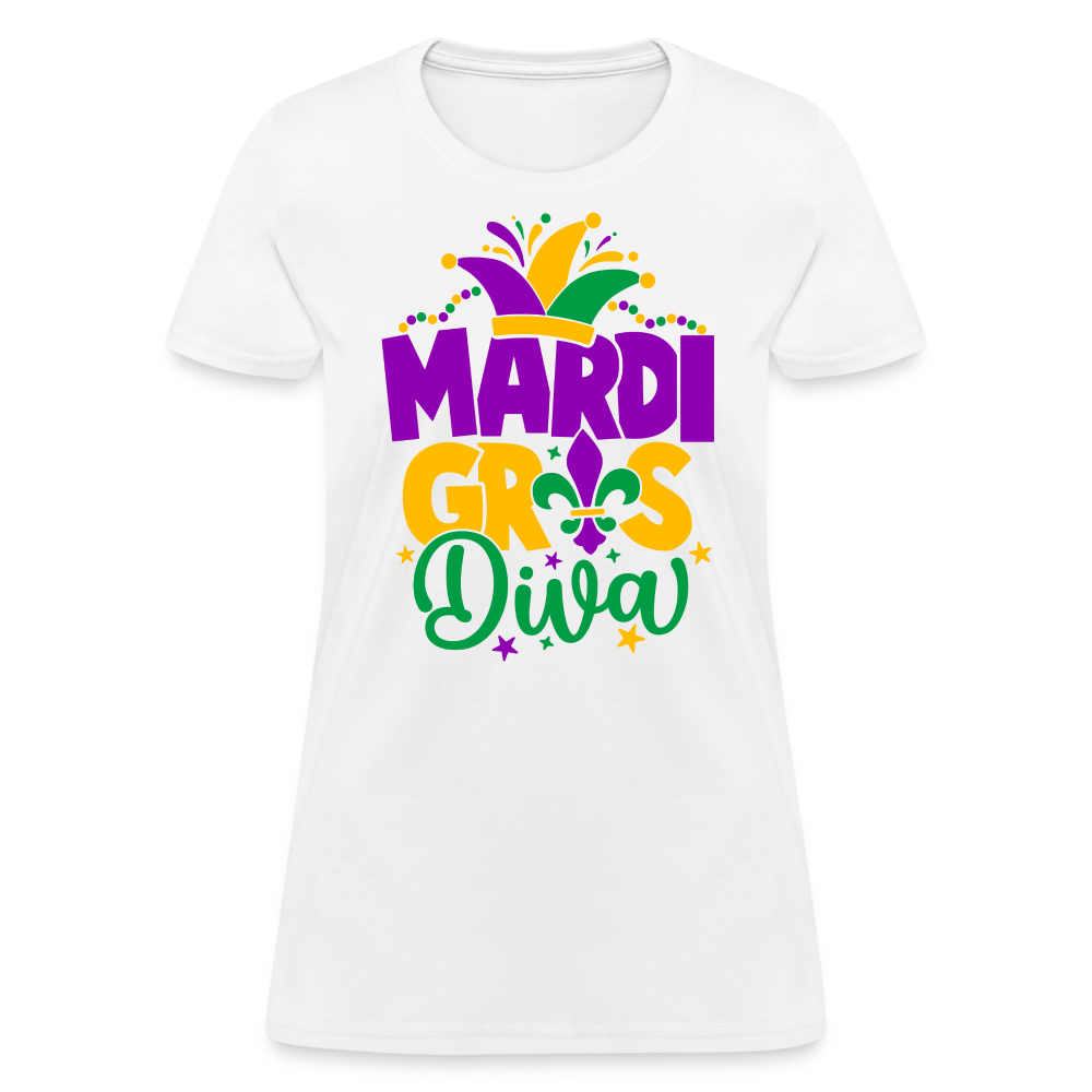 Mardi Gras Diva : Women's T-Shirt - white