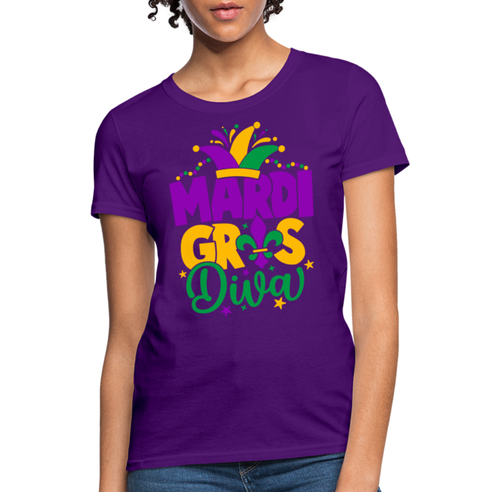 Mardi Gras Diva : Women's T-Shirt - purple